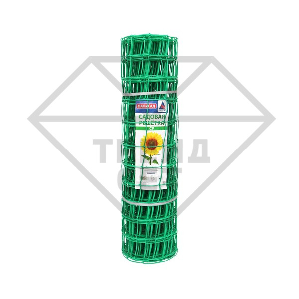 Пластиковая садовая решетка, ячейка 83х93 мм, высота 1 м, 20 м, зеленый, хаки